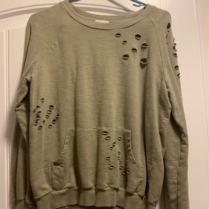 Distressed sweater